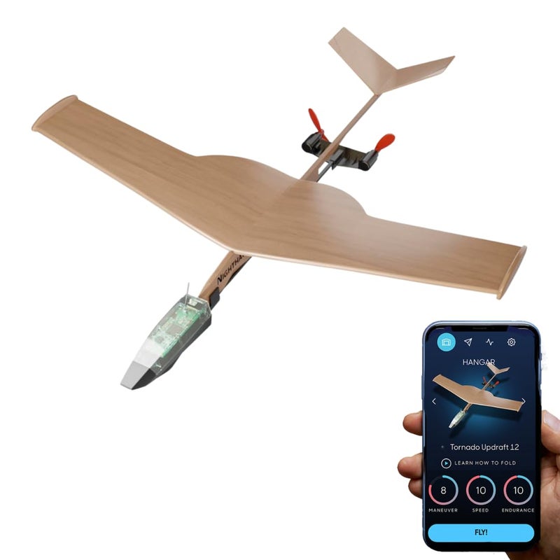 PowerUp POWERUP 4.0 The Next-Generation Smartphone Controlled Paper Airplane Kit, RC Controlled. Easy to Fly with Autopilot & Gyro Stabilizer. for Hobbyists, Pilots, Tinkerers.  - Image 1