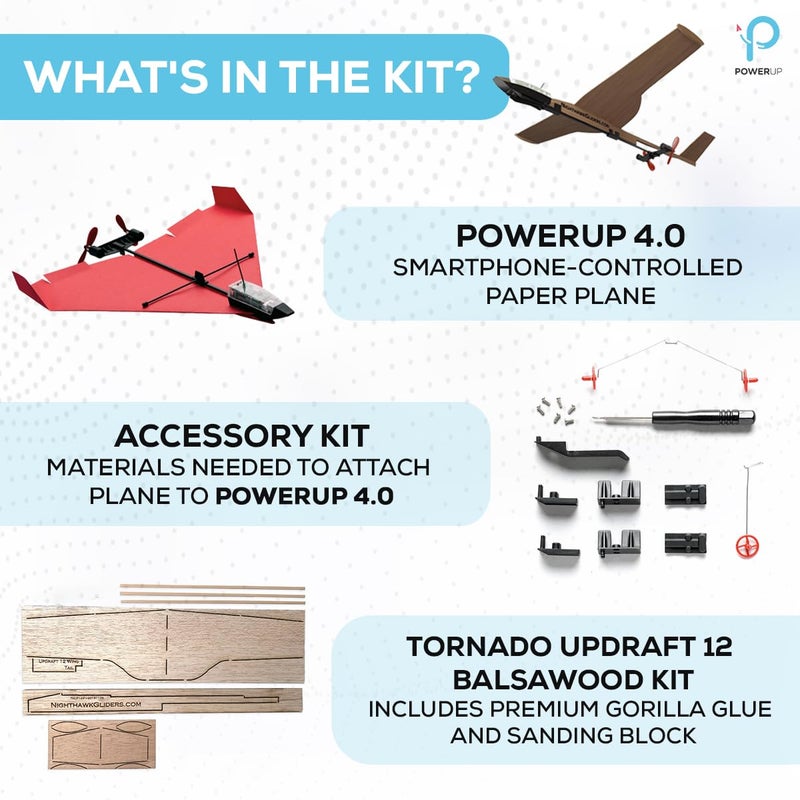 PowerUp POWERUP 4.0 The Next-Generation Smartphone Controlled Paper Airplane Kit, RC Controlled. Easy to Fly with Autopilot & Gyro Stabilizer. for Hobbyists, Pilots, Tinkerers.  - Image 3
