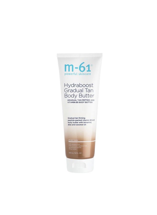M-61 Hydraboost Body Butter Gradual Tan - Unscented hydrating and firming gradual tan body butter with peptides, plankton extract and vitamin B5 - Image 1