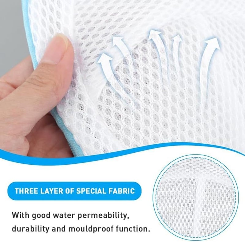 4 قطع أكياس غسيل حمالات الصدر، واقي الغسيل الشبكي للملابس الداخلية الحساسة - Image 3