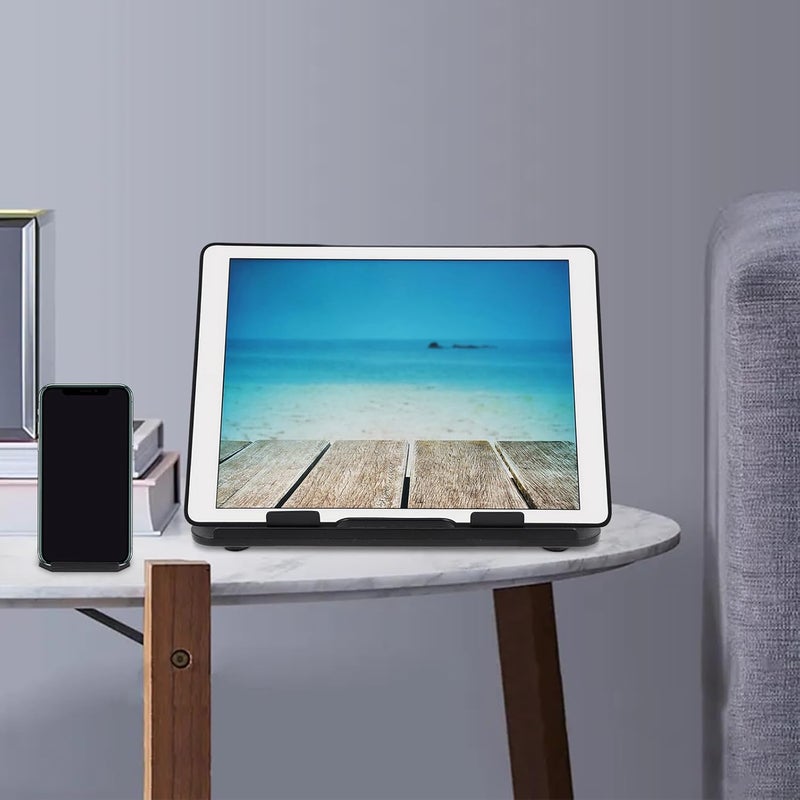 Rotary Folding Laptop Stand Portable Adjustable Riser with Cooling for Desk Use, Black Notebook Holder Suitable for Office and Travel - Image 5
