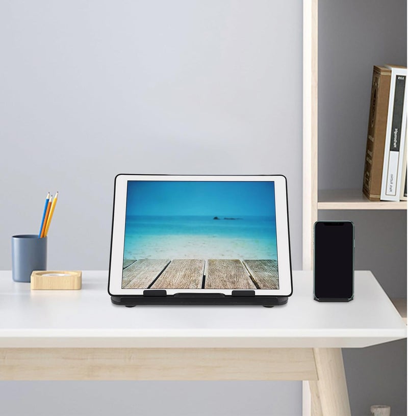 Rotary Folding Laptop Stand Portable Adjustable Riser with Cooling for Desk Use, Black Notebook Holder Suitable for Office and Travel - Image 4