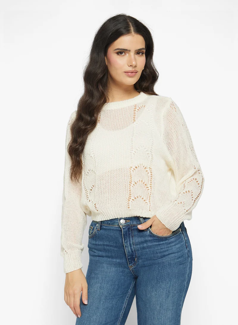 جينجر Knitted Textured Jumper