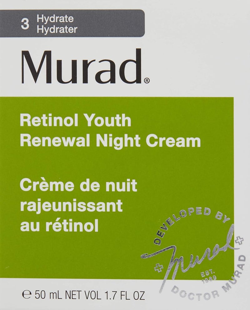 Murad Retinol Youth Renewal Night Cream 50ml - Advanced Anti-Aging Moisturizer for Wrinkles, Fine Lines, and Deep Hydration - Image 2