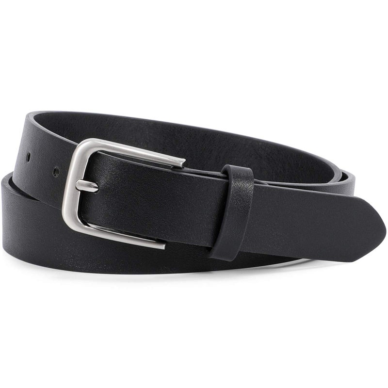 WHIPPY Women Casual Leather Belt for Jeans Pants, Fashion Ladies Waist Dress Belt (Fit Waist Size 31-36 Inches,Black) - Image 1