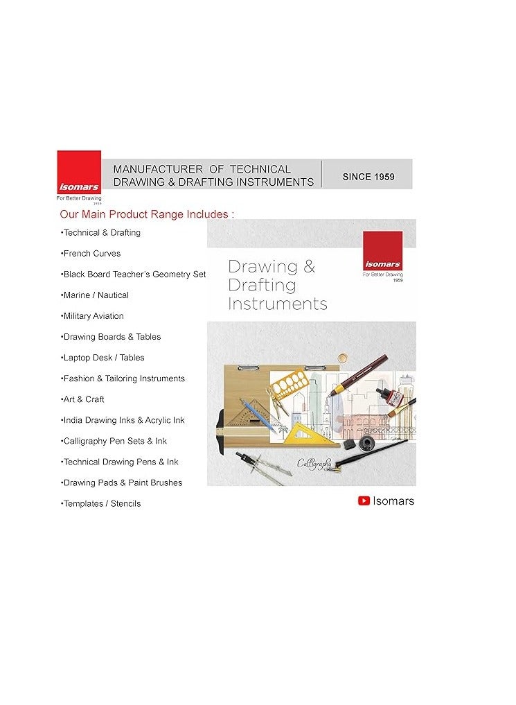 Isomars Lettering Guide Drawing Template Stencil, 2 mm Size - Image 3