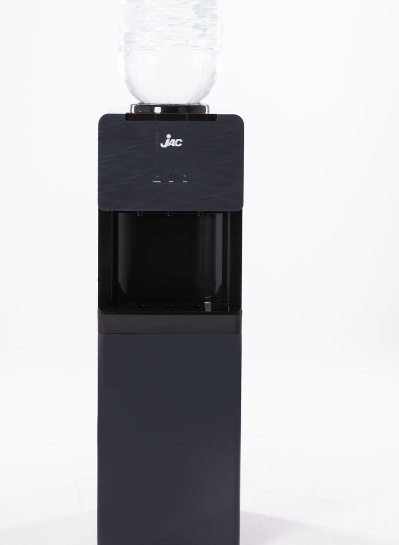 Jack water cooler, 3 taps, cold/hot/lukewarm, silver/black, with bottom cabinet - Image 1