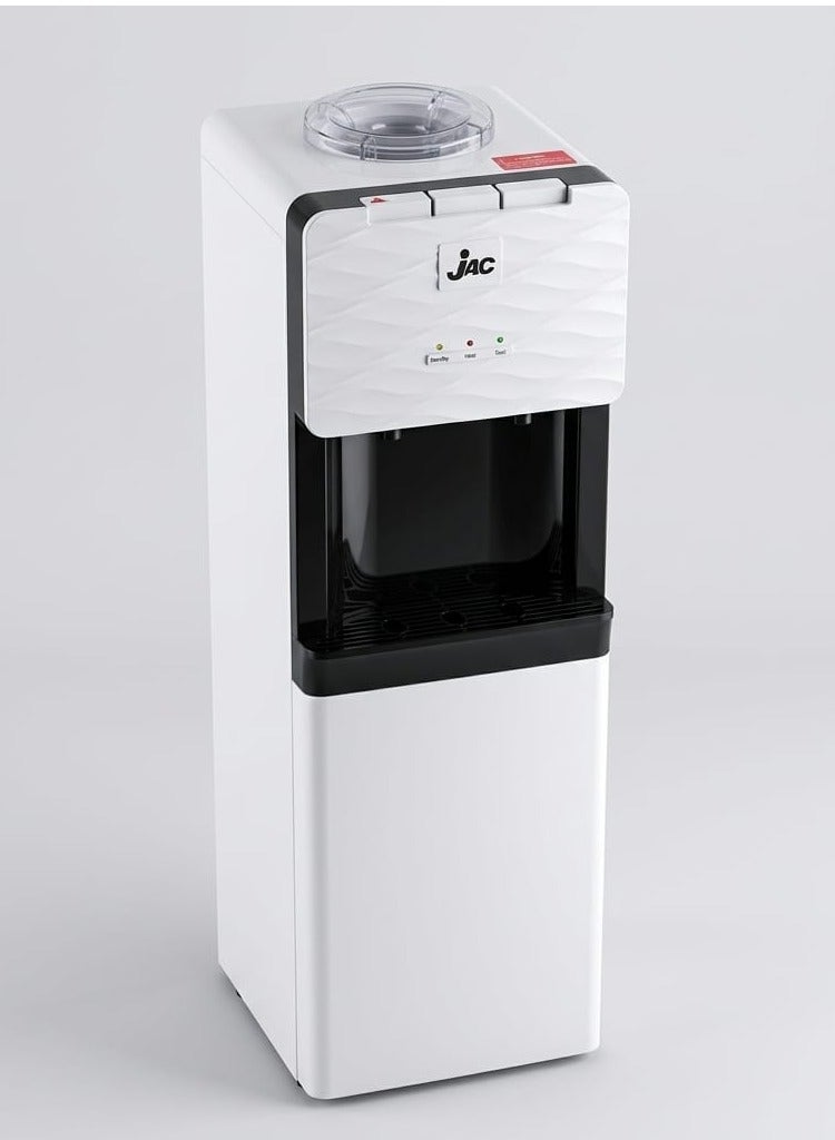 Jack Water Dispenser with 3 Taps (Cold/Hot/Light Temperature) - White/Black - Equipped with a Bottom Storage - Image 2