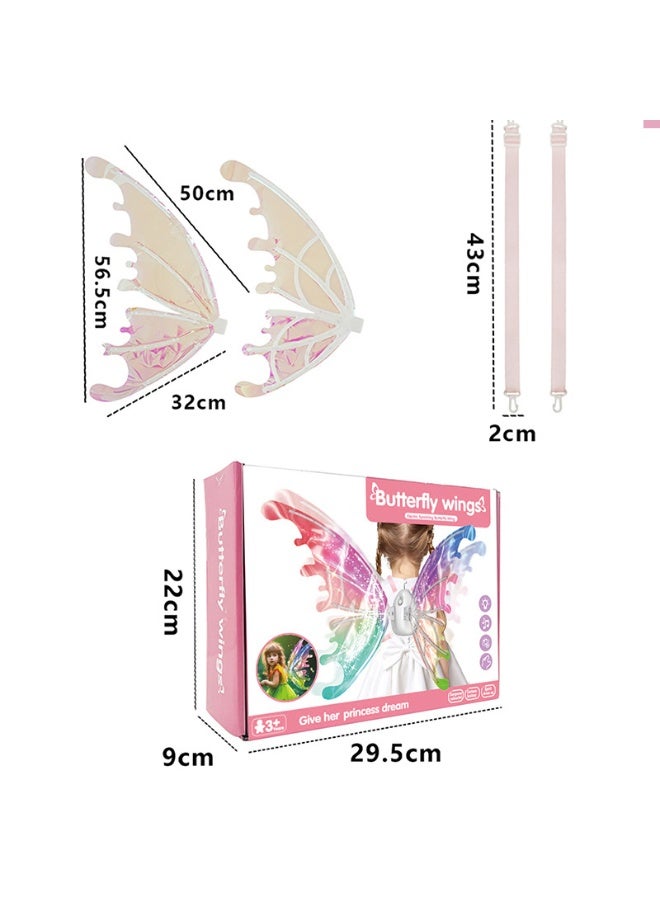 Electric Butterfly Wings Toy with Light Up Features, Fairy Costume Accessory for Girls, ,Women, Cosplay Costume，Children’s Playtime，Birthday, Party Dress Up - Image 1