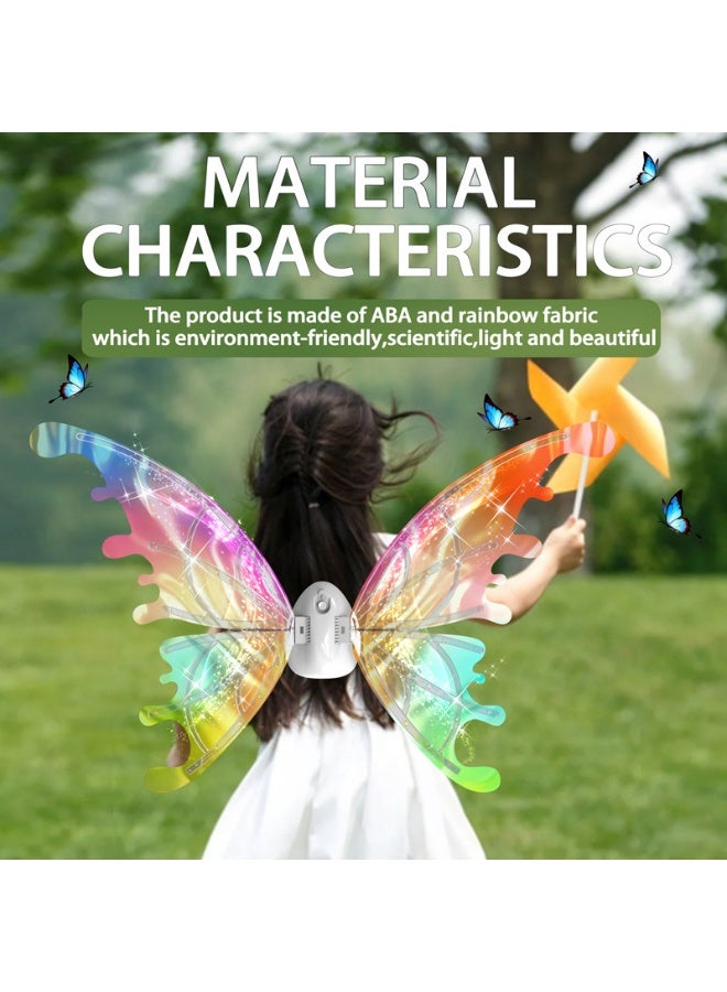 Electric Butterfly Wings Toy with Light Up Features, Fairy Costume Accessory for Girls, ,Women, Cosplay Costume，Children’s Playtime，Birthday, Party Dress Up - Image 2
