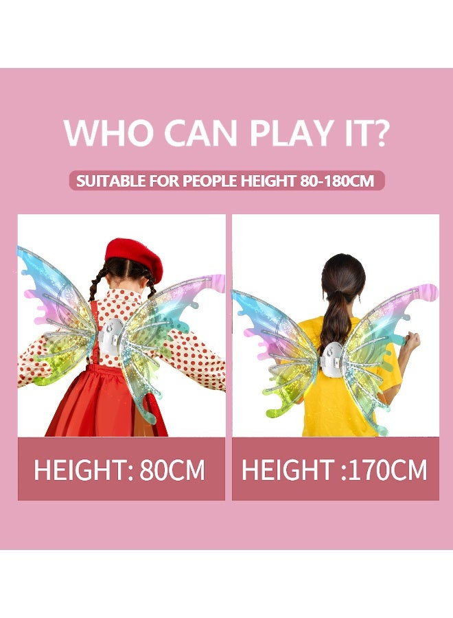 Electric Butterfly Wings Toy with Light Up Features, Fairy Costume Accessory for Girls, ,Women, Cosplay Costume，Children’s Playtime，Birthday, Party Dress Up - Image 5