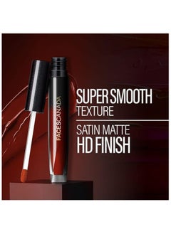 Faces Canada FACES CANADA Comfy Silk Liquid Lipstick Infused With Nourishing Mulberry Oil & Shea Butter, Longwear Transfer Proof Highly Pigmented Lip Color With Smooth Texture, Satin Matte Finish - Achiever Red 09  - Image 3