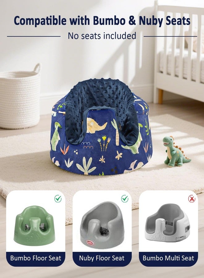 WINGHENLEE Baby Seat Cover Compatible with Bumbo Floor Seat, Removable Soft and Breathable Baby Seat Slipcover for Baby Girl Boy, Cover Only (Blue Dinosaur) - Image 4