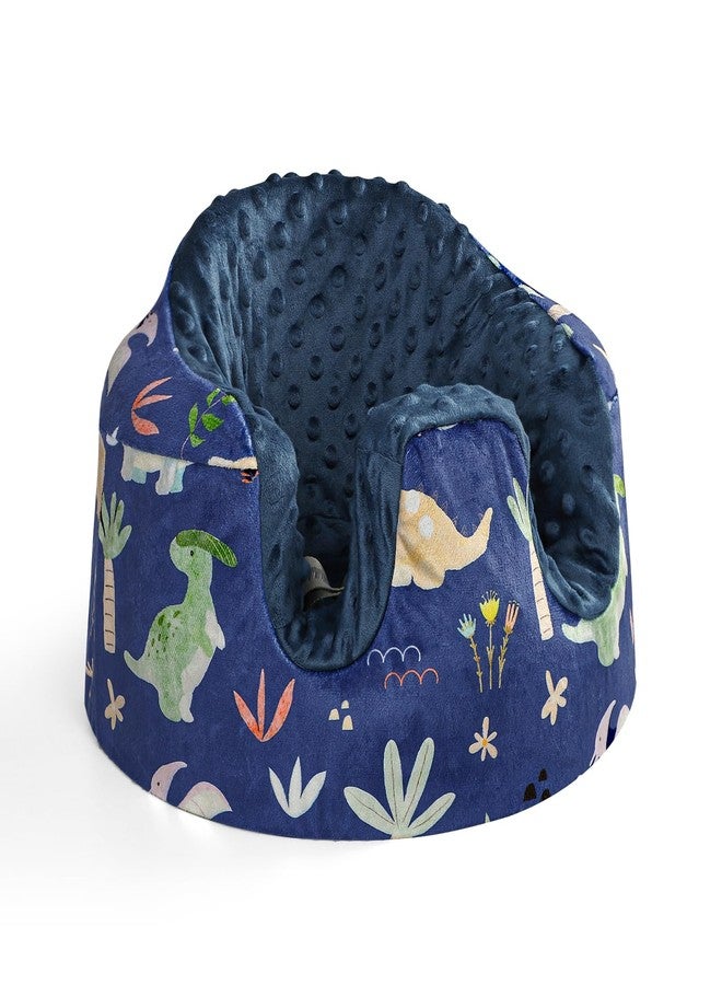 WINGHENLEE Baby Seat Cover Compatible with Bumbo Floor Seat, Removable Soft and Breathable Baby Seat Slipcover for Baby Girl Boy, Cover Only (Blue Dinosaur) - Image 1
