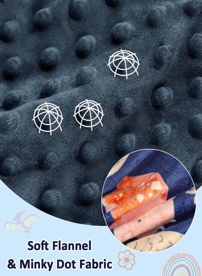 WINGHENLEE Baby Seat Cover Compatible with Bumbo Floor Seat, Removable Soft and Breathable Baby Seat Slipcover for Baby Girl Boy, Cover Only (Blue Dinosaur) - Image 3