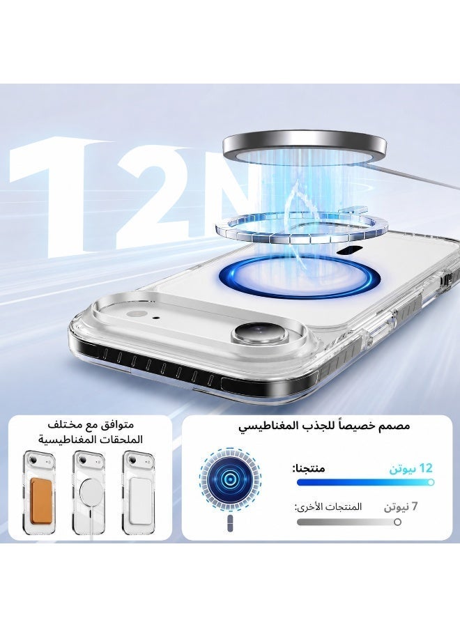 كفر شفاف مغناطيسي متوافق مع MagSafe لهاتف iPhone 17 Air مع حماية ضد الصدمات - Image 4