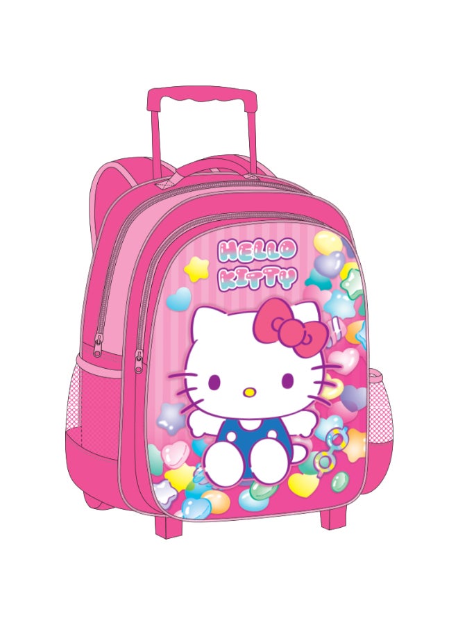 Sanrio Hello Kitty 5 in 1 Value Pack (16" Trolley Bag with Lunch Box, Lunch bag, Water Bottle and Pencil Case) - Image 5