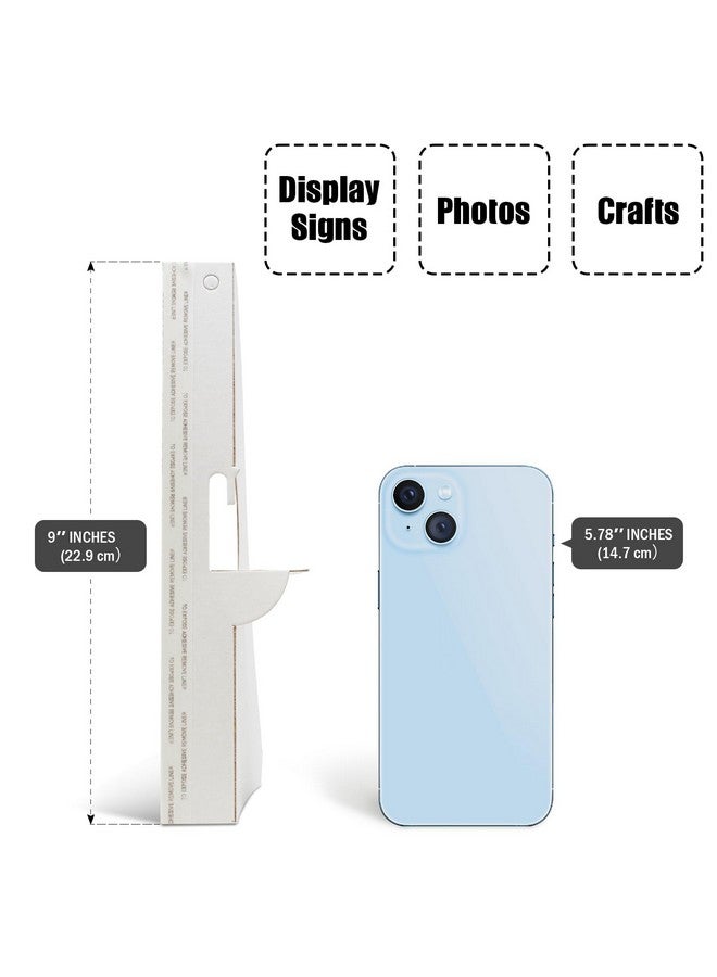 Lineco 25 Pack Cardboard Easel Backs 9 Inch Self Stick Easel Stand Display Signs Canvas Photographs Brochures Posters Artwork And Crafts White  - Image 4