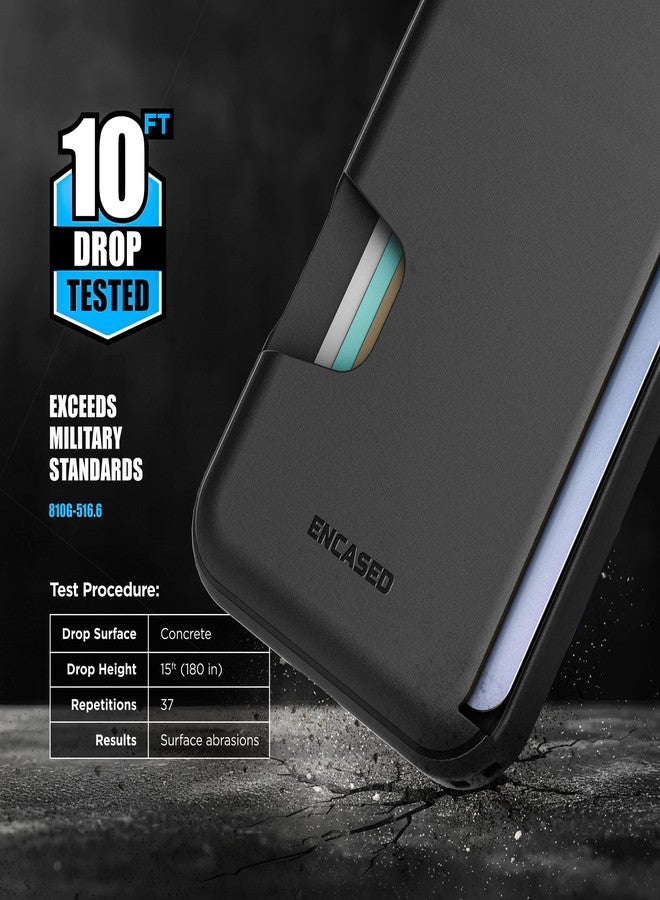 إنكاسد جراب محفظة ENCASED® لهاتف iPhone 17 Pro مع فتحة مدمجة لحامل البطاقات (أسود مطفي) - Image 2