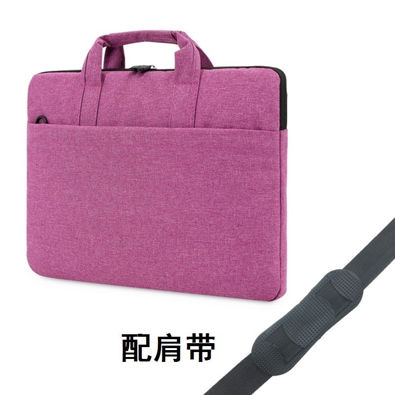 New Crossbody Bag Thin Macbook 13 "Casual Handbag Color Fleece Shoulder Laptop Bag Rose Red 