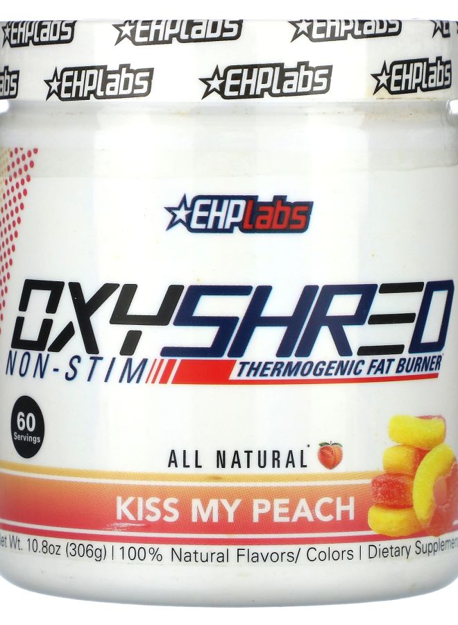 EHPLabs OxyShred Non-Stim Thermogenic Fat Burner Kiss My Peach 10.8 oz (306 g) - Image 1