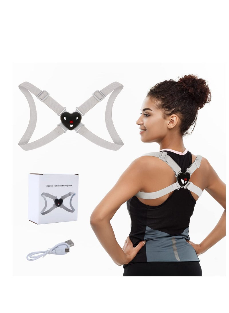 NIBEMINENT Smart Orthosis Induction Correction Belt Adult and Child Sitting Posture Reminder Invisible Anti-hunchback Back Brace with Intelligent Sensor Vibration - Image 1