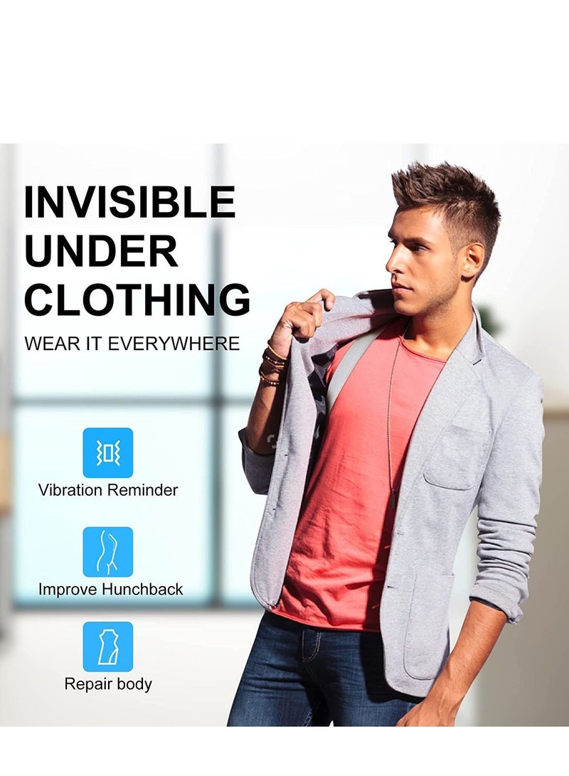 NIBEMINENT Smart Orthosis Induction Correction Belt Adult and Child Sitting Posture Reminder Invisible Anti-hunchback Back Brace with Intelligent Sensor Vibration - Image 4