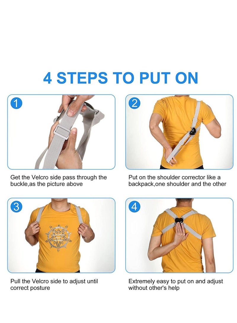 NIBEMINENT Smart Orthosis Induction Correction Belt Adult and Child Sitting Posture Reminder Invisible Anti-hunchback Back Brace with Intelligent Sensor Vibration - Image 3