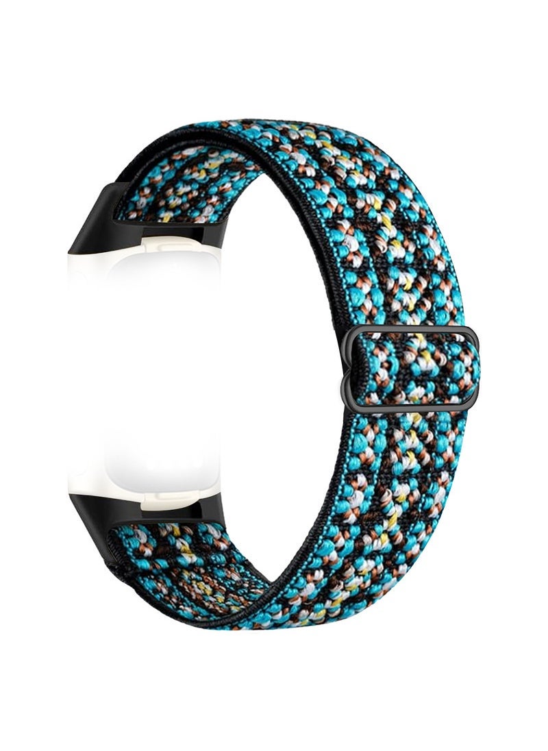 Generic 1 x 5 pcs Fitbit Charge 5/6 Woven Nylon Strap Elastic Replacement Band 85# bohemian style 