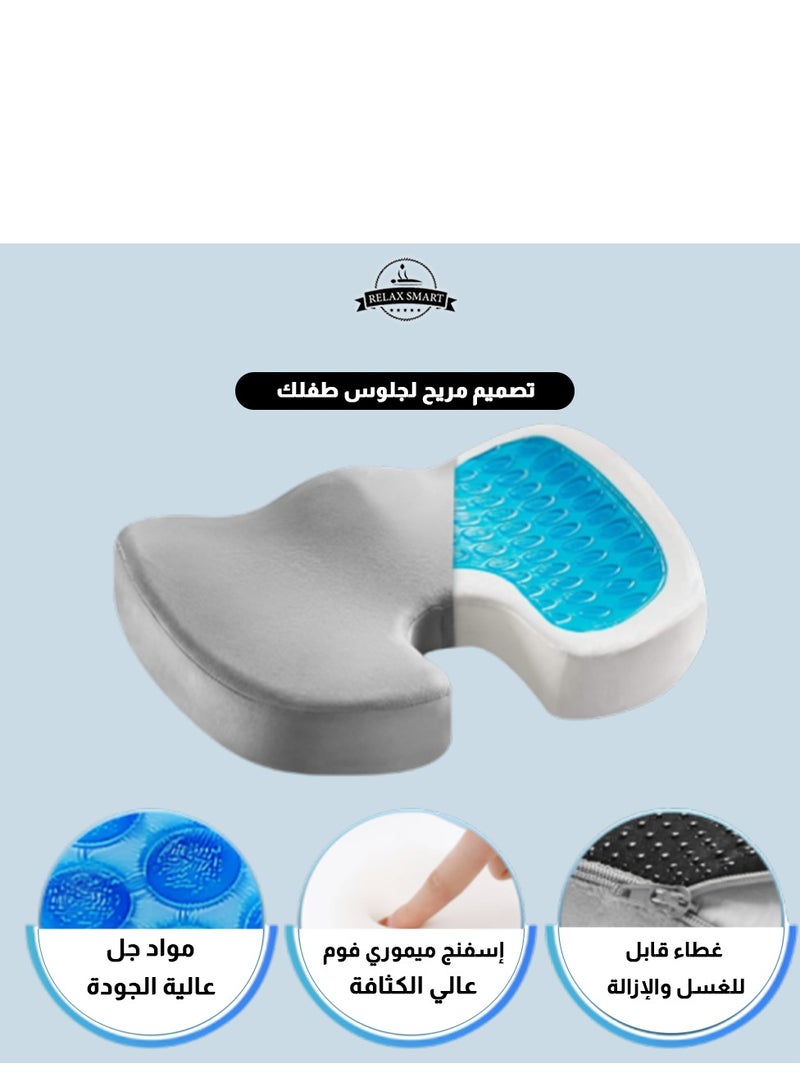 Relax Smart Orthopedic Memory Foam Seat Cushion – Ergonomic Brown Pillow for Pressure Relief and Posture Support - Image 2