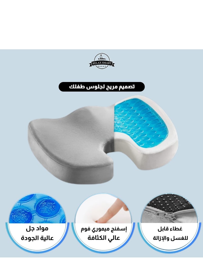 Relax Smart Orthopedic Memory Foam Seat Cushion – Ergonomic Brown Pillow for Pressure Relief and Posture Support - Image 4