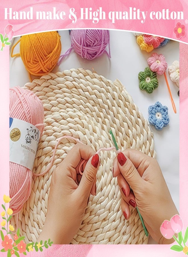 HAPYFMSHI Crochet Flowers Bouquet 8PCS, Handmade Knitted Artificial Crochet Flower Gifts - Tulips Roses Daisies Carnations, Preserved Flowers for Mother's Day Valentine's Day Birthday Home Decor- Pink (Pink) - Image 3