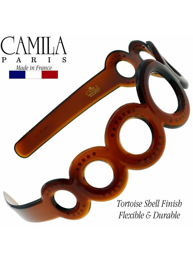 CAMILA Paris MP307 French Headband for Women, Strong Hold Grip Women's Hair Band, Very Flexible, No Slip and Durable Styling Girls Hair Accessories, Made in France with Cellulose - Image 2