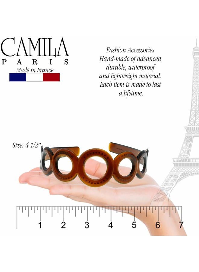 CAMILA Paris MP307 French Headband for Women, Strong Hold Grip Women's Hair Band, Very Flexible, No Slip and Durable Styling Girls Hair Accessories, Made in France with Cellulose - Image 3