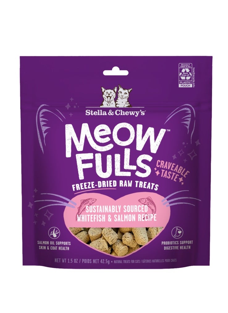 Stella & Chewys Stella & Chewy's Meowfulls Freeze Dried Cat Treats Whitefish & Salmon Recipe, 1.5 oz Bag  - Image 1