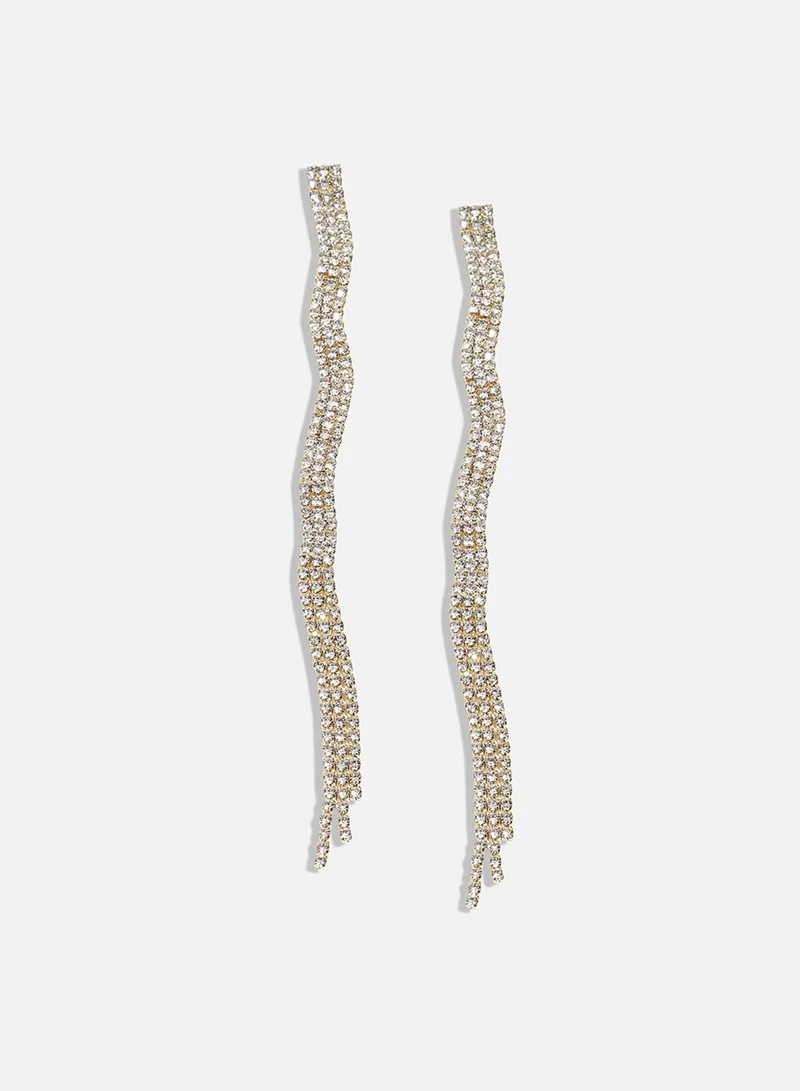 سوهي قرط غربي صناعي متدلٍ مجوهرات