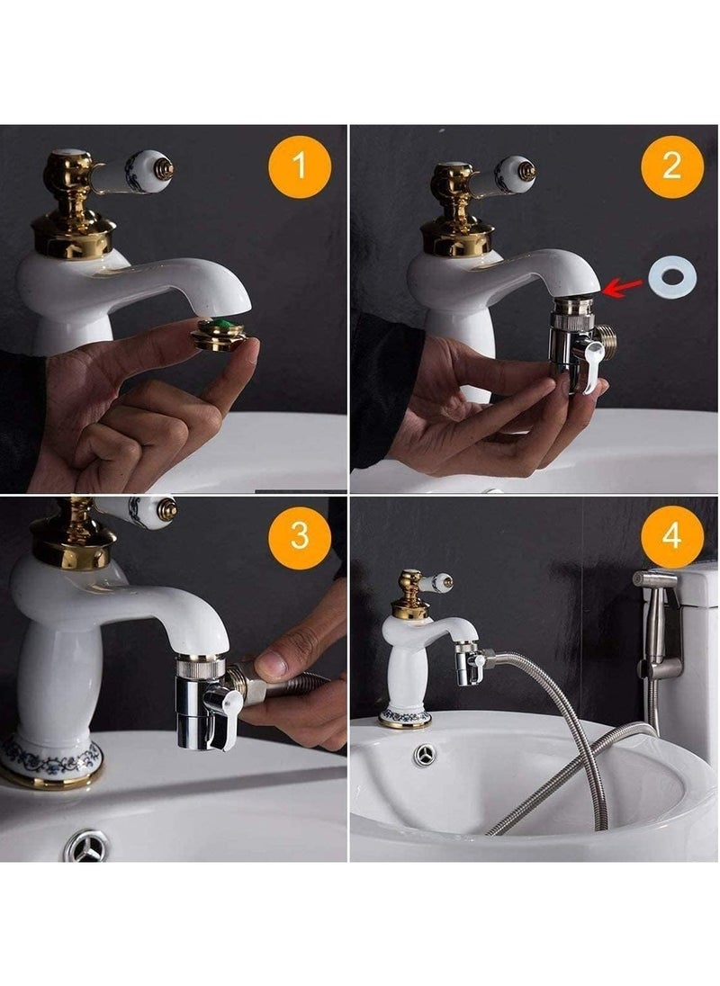 Shams Shower Bidet, Handheld Sprayer, Travel Shattaf Set - 9 Pieces  - Image 4