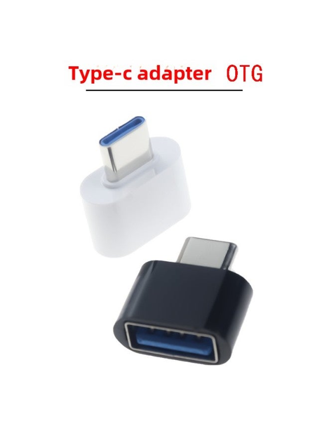 Applicable Mobile Phone Adapter LeTV OTG Converter Type-c Conversion Head USB2.0micro Android V8 USB Flash Disk-Interface Form:type-c Adapter Oval Black
