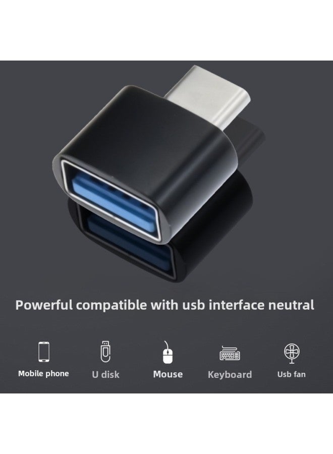 Applicable Mobile Phone Adapter LeTV OTG Converter Type-c Conversion Head USB2.0micro Android V8 USB Flash Disk-Interface Form:type-c Adapter Oval Black