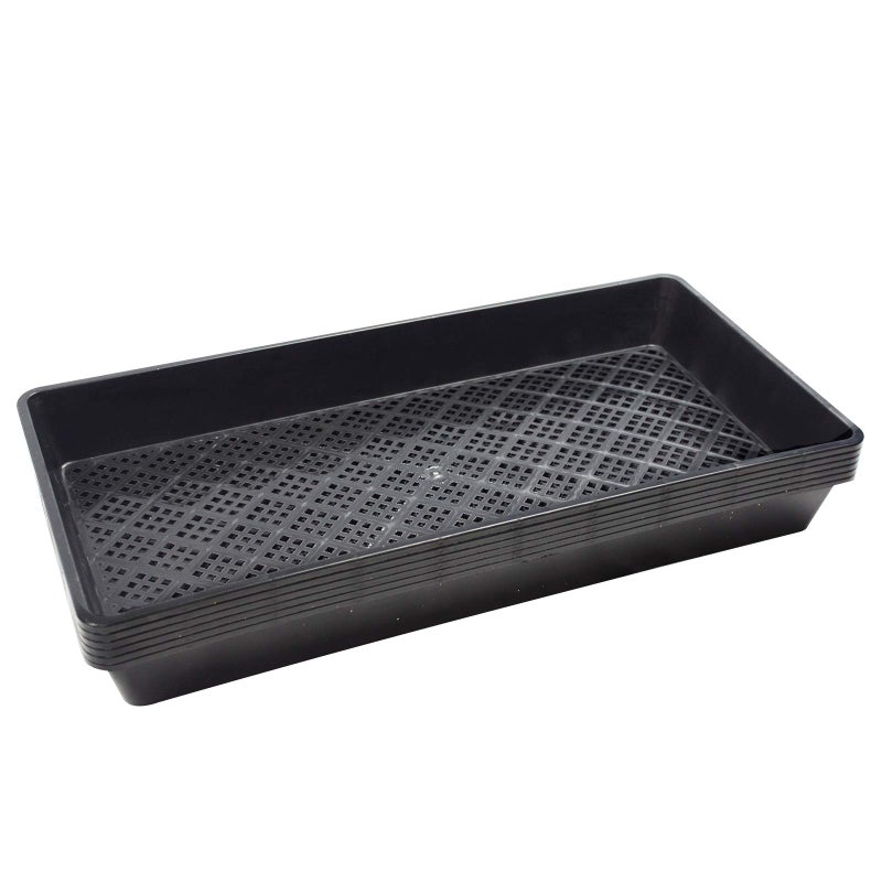 BeGrit 1020 Mesh Trays 1020 Trays with Holes Mesh Bottom Tray for Microgreen Plant Seed Germination Propagator Tray 10'' x 21'' 6-Pack - Image 1