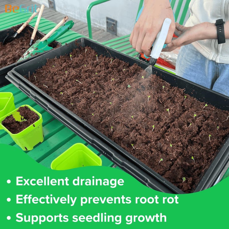 BeGrit 1020 Mesh Trays 1020 Trays with Holes Mesh Bottom Tray for Microgreen Plant Seed Germination Propagator Tray 10'' x 21'' 6-Pack - Image 3