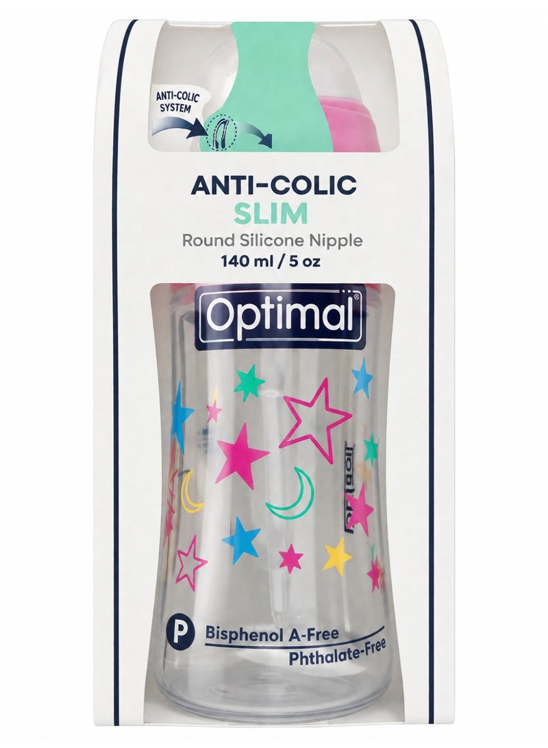 Optimal Narrow Neck Feeding Bottle 140 ML, Assorted - Image 3