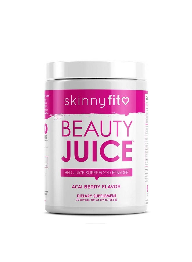 SkinnyFit - Beauty Juice, Red Superfood Powder, Acai Berry Flavor - Anti-Aging, Aids In Digestion, Helps Boost Mood & Immunity, Prebiotics & Probiotics, 30 Servings - Image 1