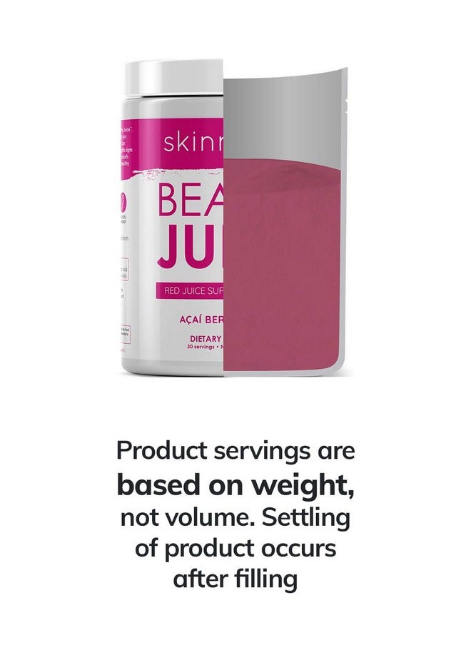 SkinnyFit - Beauty Juice, Red Superfood Powder, Acai Berry Flavor - Anti-Aging, Aids In Digestion, Helps Boost Mood & Immunity, Prebiotics & Probiotics, 30 Servings - Image 1