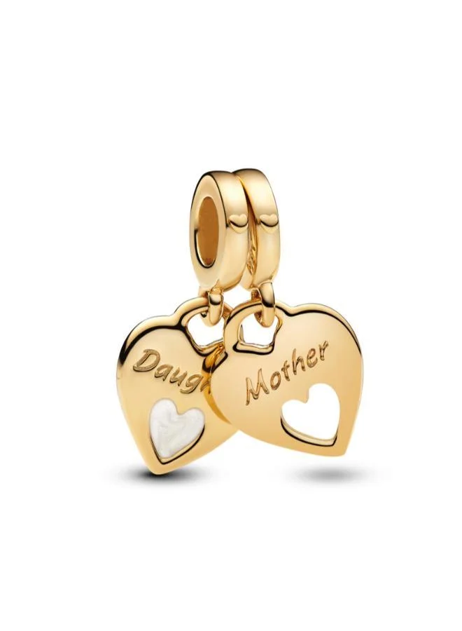 باندورا Double Heart Split Dangle Charm