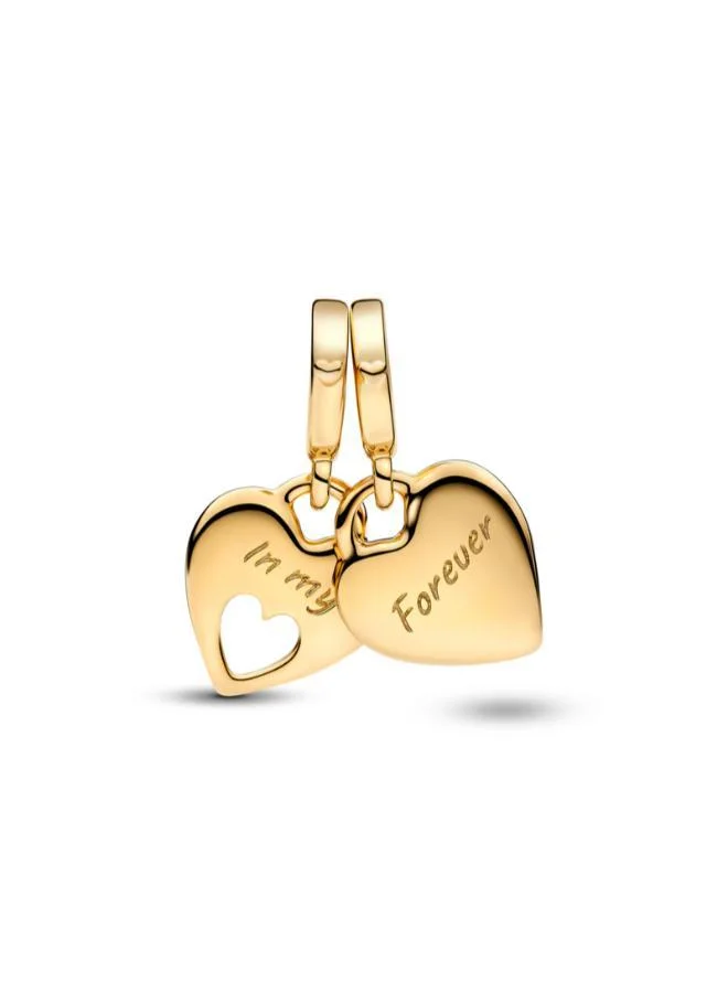 باندورا Double Heart Split Dangle Charm
