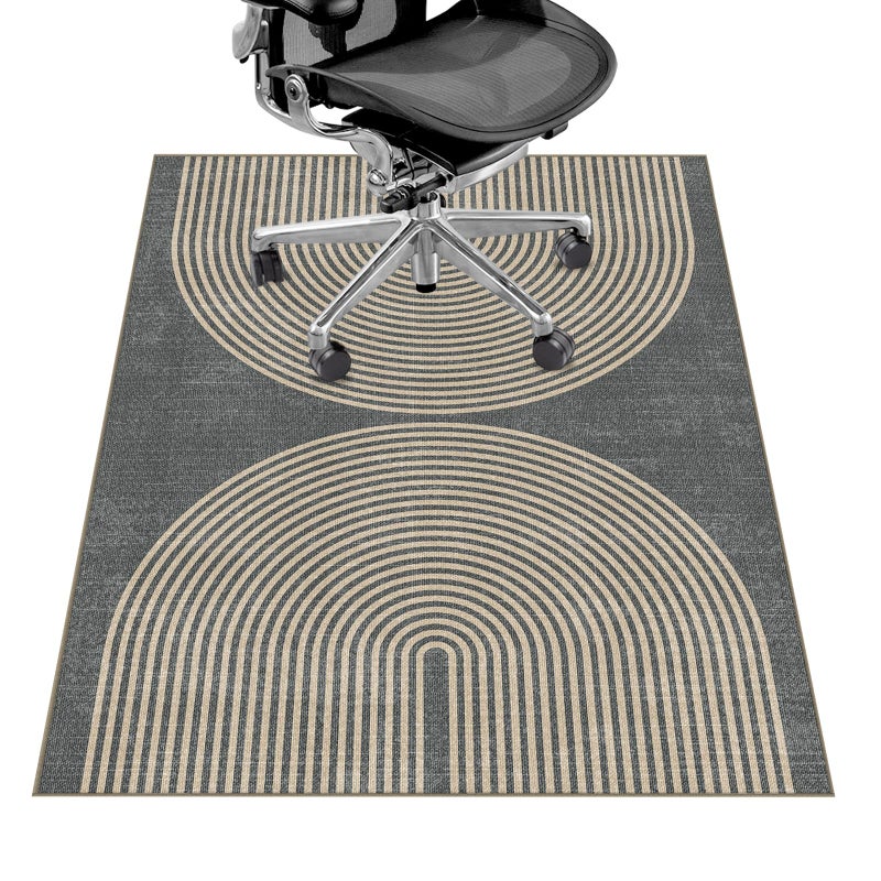 Lreedy Office Chair Mat for Hardwood FloorTile Floor36X 48 Heavy Duty Desk Chair Mat for Hard FloorsUnder Desk Rug for Rolling Computer ChairAnti SlipLow Pile Carpet FloorGeo Grey - Image 2