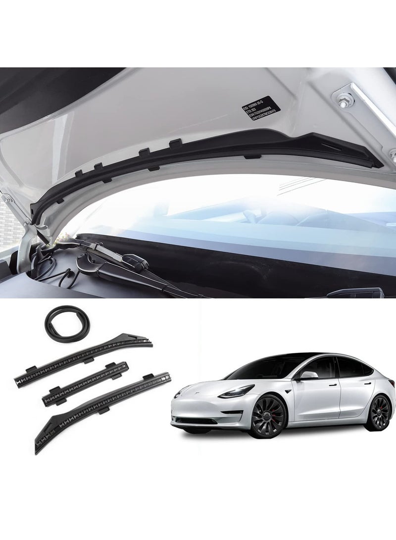 SYOSI Front Hood Weather Strip for Tesla Model 3, Rubber Seal Protector Guard Strip for Tesla Model 3 Front Hood Dust Proof Seal Strip, for Tesla Model 3 Accessories - Image 1