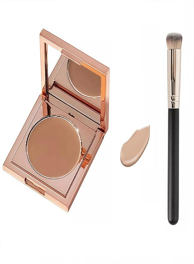 Talzpro Colored Clay CC Undereye Corrector, Under Eye Concealer with Brush, Dark Circle Defense, Under Eye Color Corrector for Dark Circles (Medium-Tan Peach, with brush) - Image 1