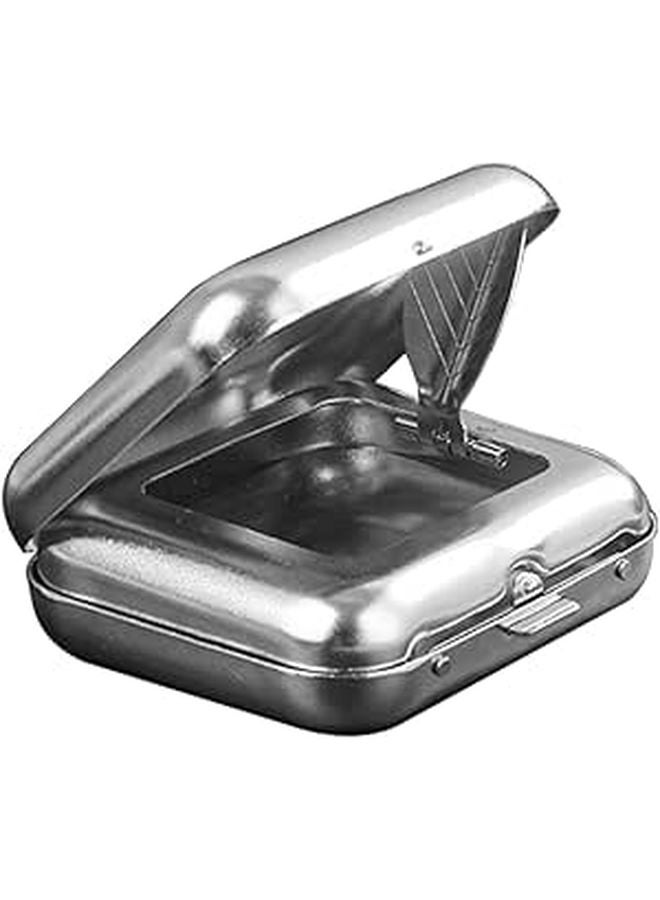 Portable Metal Smokeless Ashtray With Lid For Outdoor Patio Car And Travel - Image 1